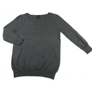 Jeans Buffalo Womens Skylight 3/4 Sleeve Scoop Neck Gray Rhinestone Sweater S